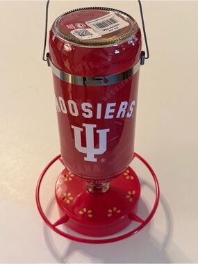 Indiana Hoosiers Red Glass Hummingbird Feeder